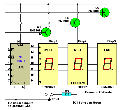 Schematic Diagram Of 7 Segment Display
