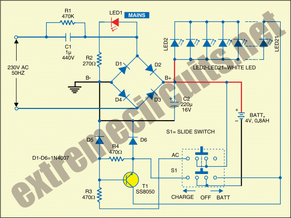 High Intensity Energy Efficient Led Light Circuit Diagram