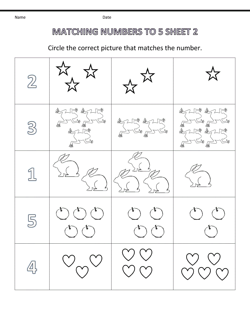 Preschool math worksheets free