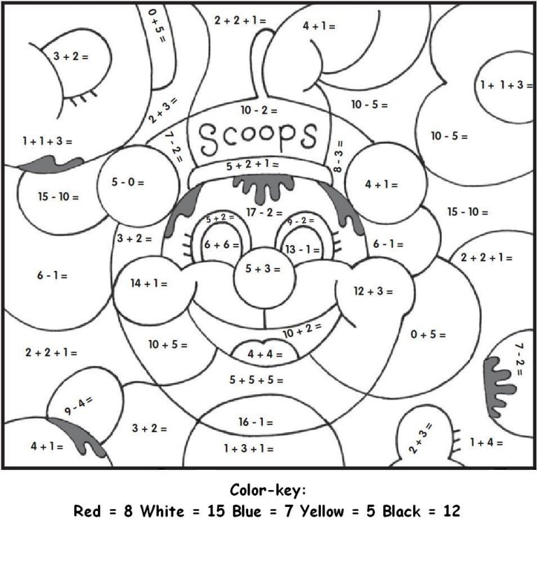 Free math coloring worksheets
