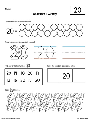 You can do the exercises online or download the worksheet as pdf. Preschool Numbers Printable Worksheets Myteachingstation Com