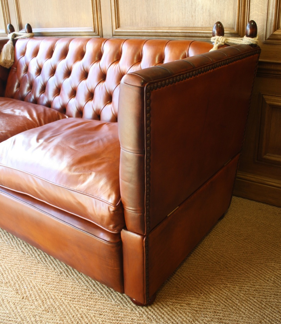 Here are 10 industrial style sofas to grunge up your living space and make you instantly cooler. Buttoned Leather Knole Sofa, Tufted Leather Knole, Knole