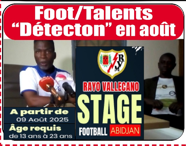 Talents foot - ‘‘Camp d’Entrainement’’ en août : Eburnéa Académie Football et  ‘‘The Opportunity’’ détectent pour Rayo Vallecano club espagnol; Ledebativoirien.net