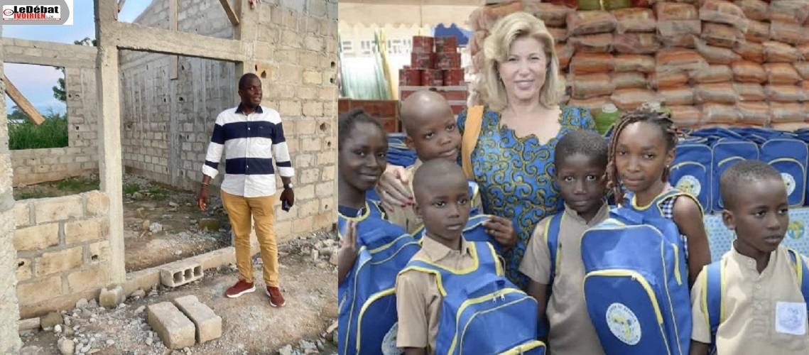 Tiassalé: Dominique Ouattara offre une école primaire au "Quartier Corridor" grâce au plaidoyer d’Alpha Sanogo; Ledebativoirien.net