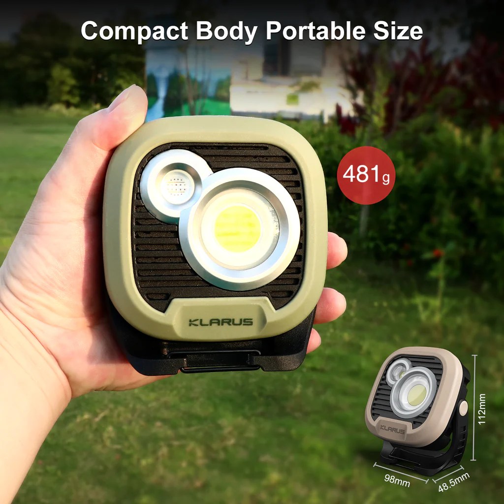 Klarus WL3 Compact High Powered Rechargeable Camping Light Green - 1500 Lumens