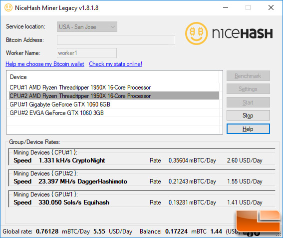 It is worth noticing, that most likely you will not have the same hashrate, even with the same cpu. Mining On The Amd Ryzen Threadripper 1950x Processor With Nicehash Legit Reviews