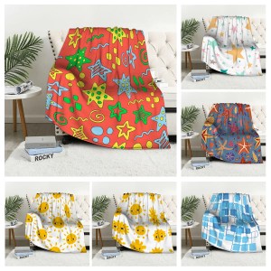 Decorazione della casa peluche tiro divano coperta copriletto soffice coperte morbide decor Plaid moderno motivo geometrico semplice nordico 1