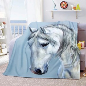 Coperta di sfondo del tramonto degli animali selvatici per letto, divano, divano, Super morbida, leggera, King, Queen Size, cavalli, tiro 1