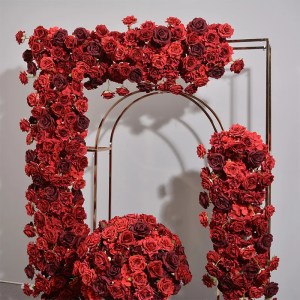 2025 Nuova serie rosso scuro Palline di fiori artificiali Decorazione di nozze Casa Tavolo da pranzo Disposizione Archi Sfondo File di fiori 1