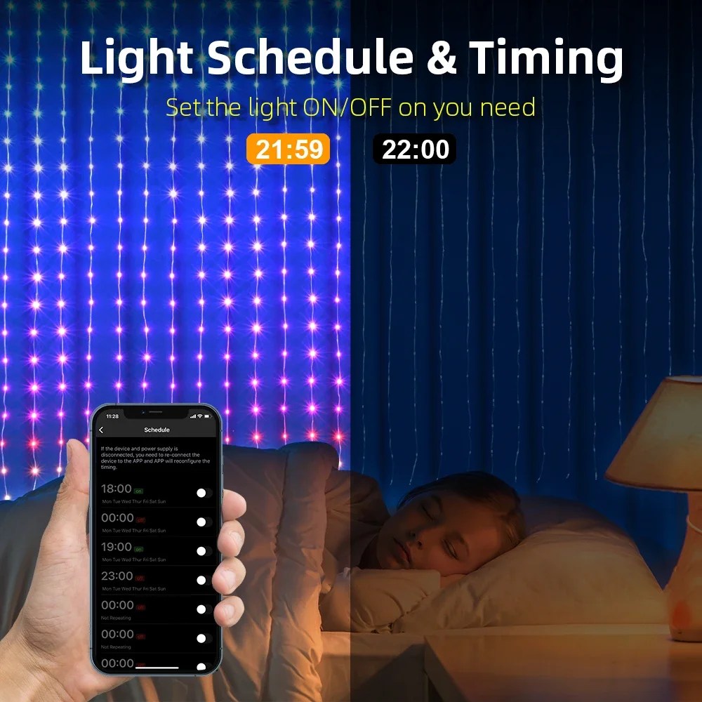 400LED 256led Wifi APP controllata luci per tende di Natale finestra fai da te ghirlanda di nozze luci della stringa decorazioni per interni ed esterni 2024 3