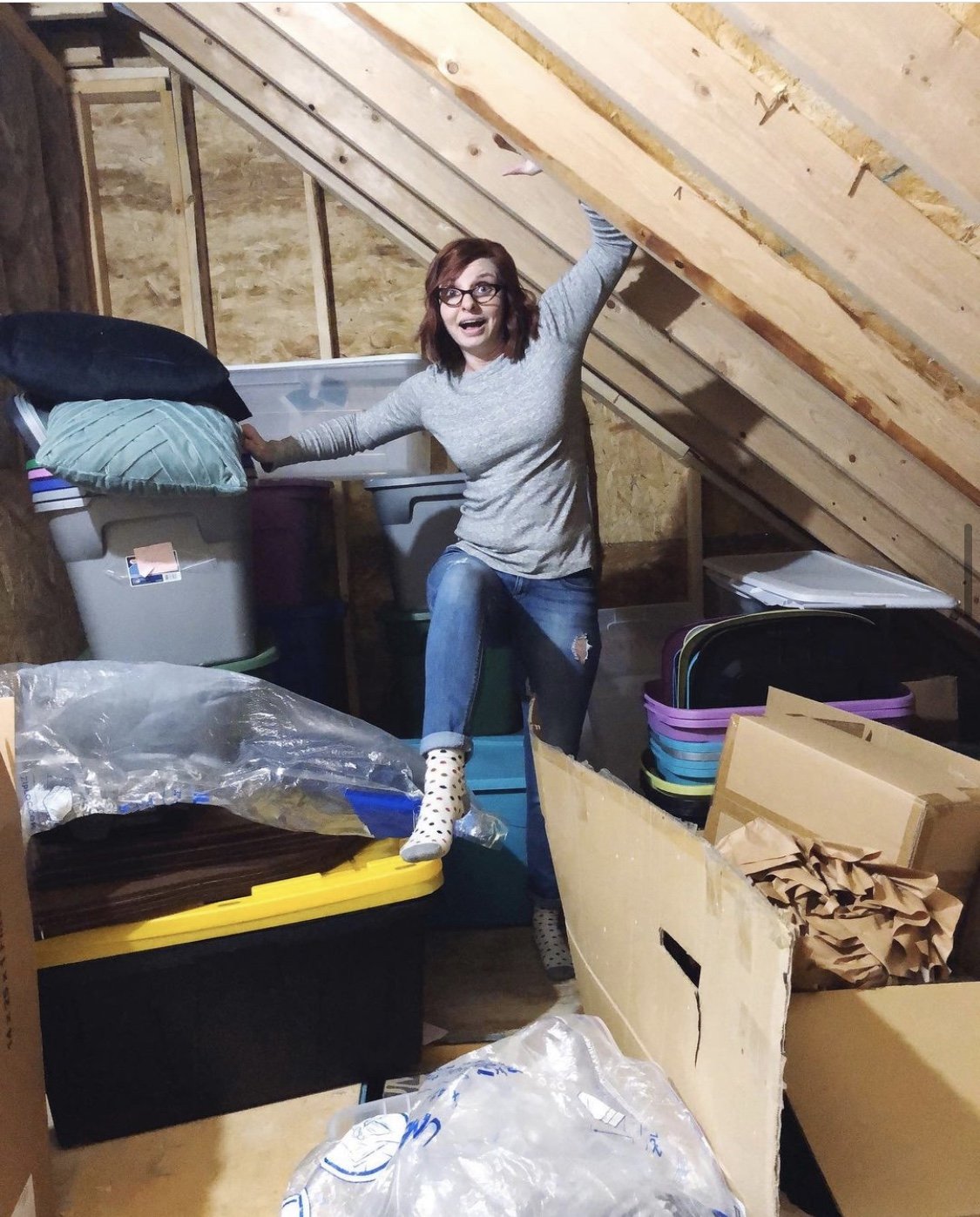 how to declutter and organize an attic with Lela Burris