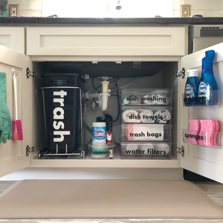 label under kitchen sink
