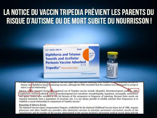 L'autisme et la mort subite repris dans la notice du vaccin diphtérie-tétanos-coqueluche