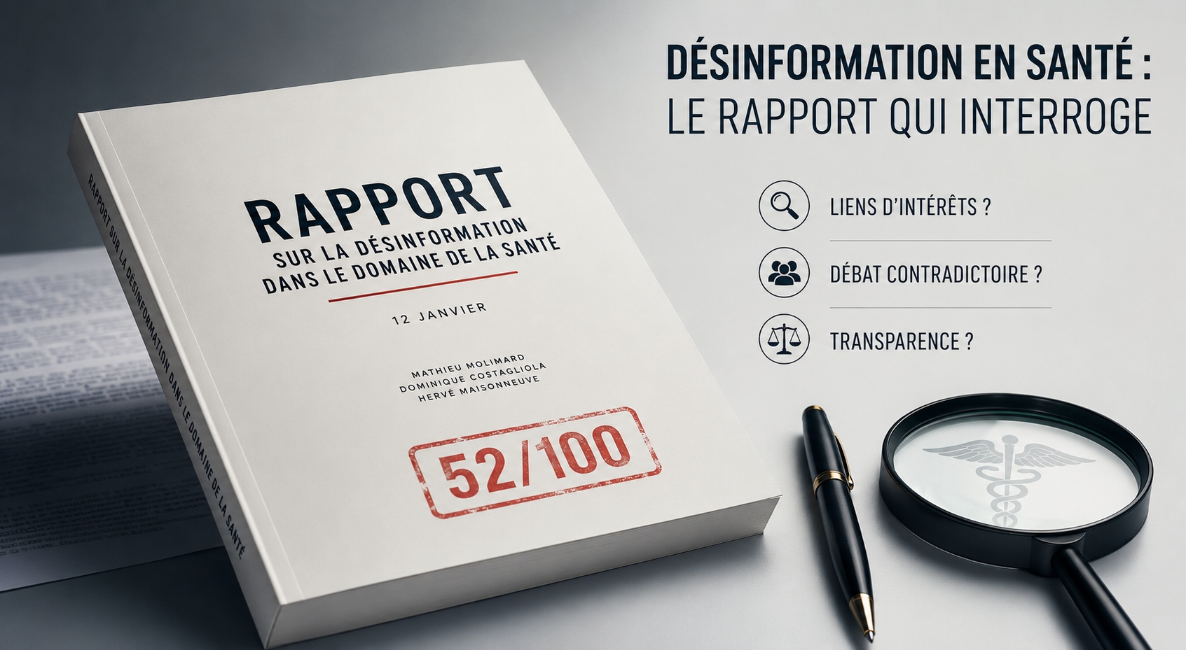 Désinformation en Santé : l’article de Brouqui & Mucchielli qui fragilise le rapport officiel du 12 janvier dernier