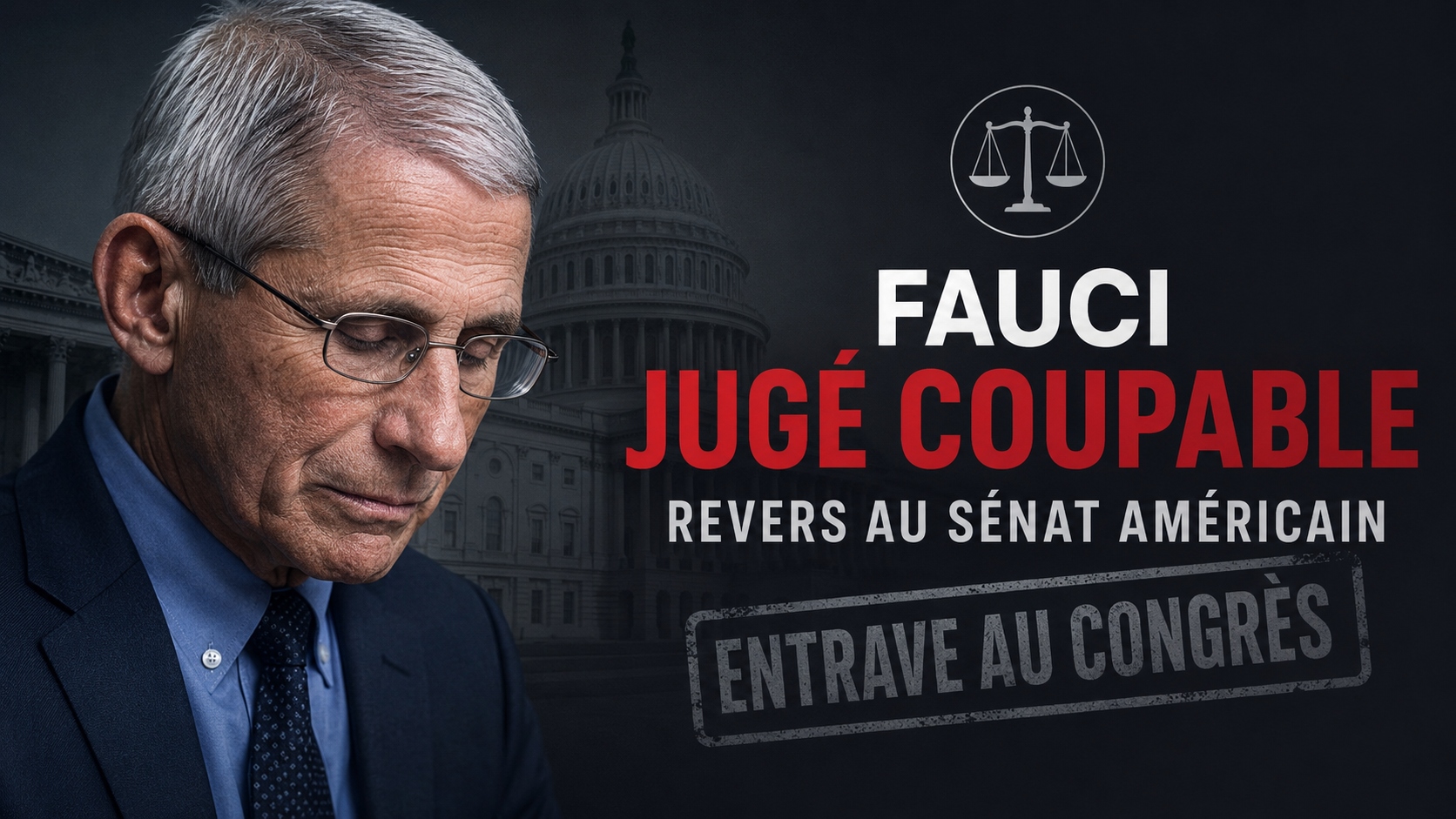 Le menteur Anthony Fauci, 85 ans, déclaré coupable d’outrage devant le Congrès
