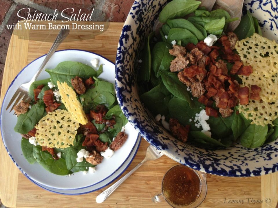 Spinach Salad with Warm Bacon Dressing