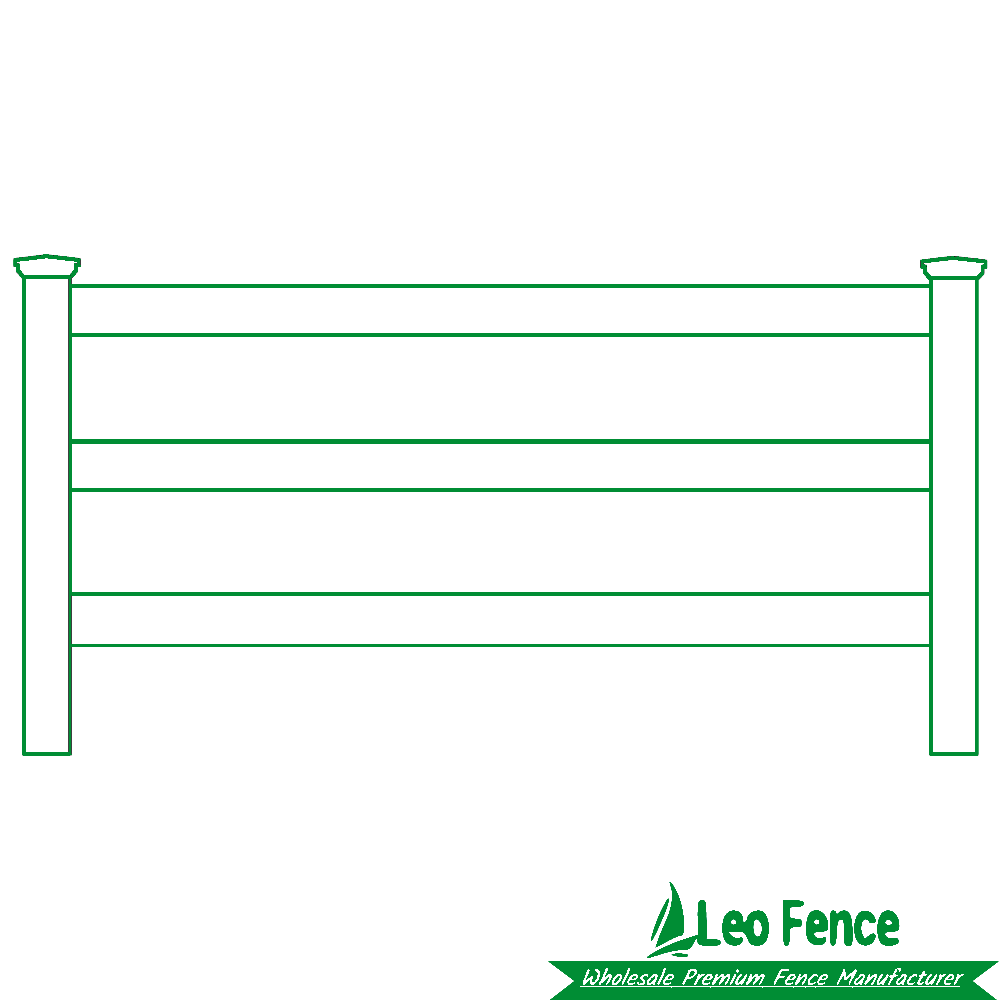 Post and Rail Fencing 3-Rail with 1.5″ x 5.5″ Rail