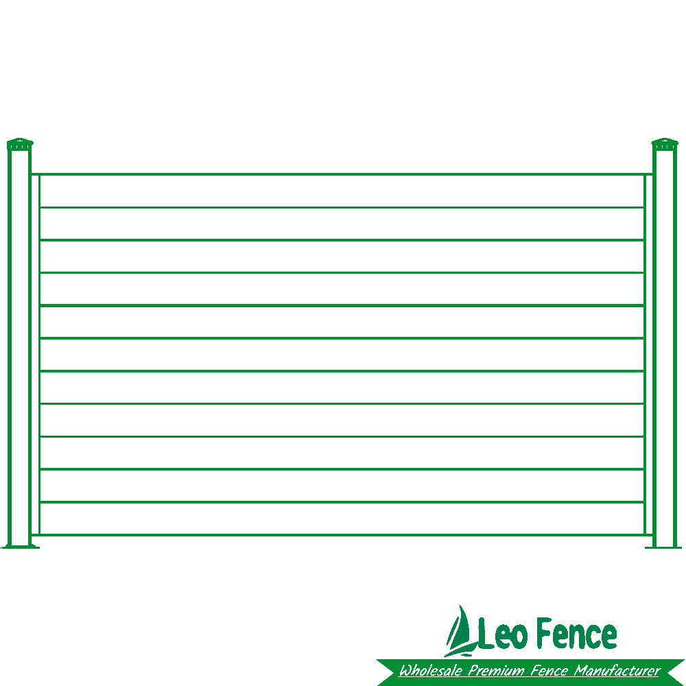 Aluminum Slat Fence in Horizontal Style