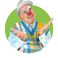 Portrait chaleureux du clown Bitonio