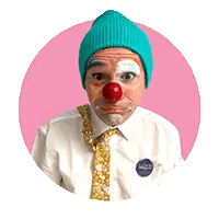Portrait dubitatif du clown Velours