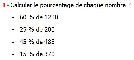 5 × 10% = … c. Exercices corrigÃ©s de maths 5Ã©me - Le pourcentage - MATHEMATIQUE
