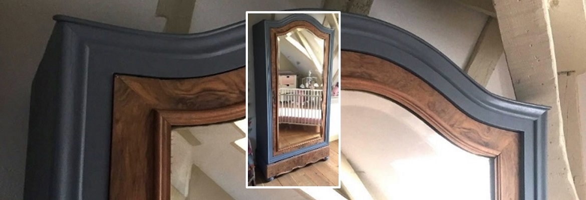 Comment changer la couleur d'un meuble en bois vernis ? Armoire A Glace Relookee Les Meubles De Sebastien