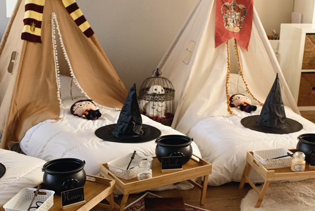 Tipis décorés avec le thème Harry Potter