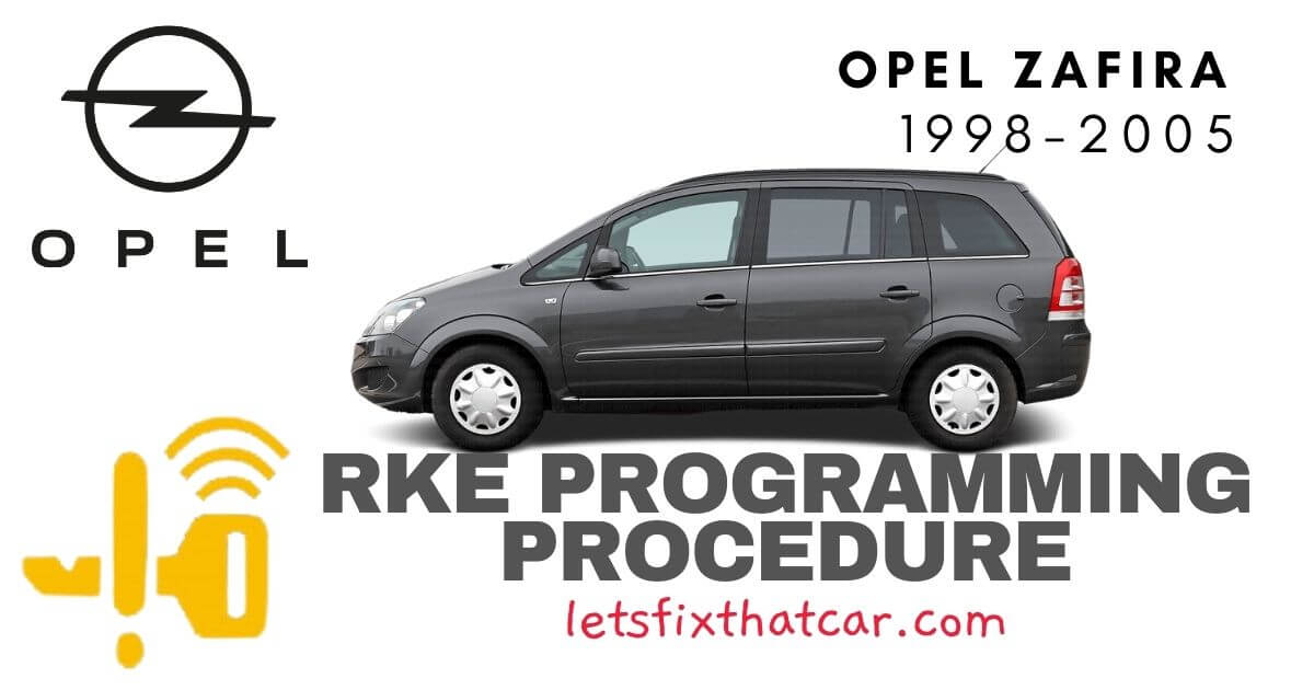 KeyFob RKE Programming Procedure-Opel Zafira 1998-2005