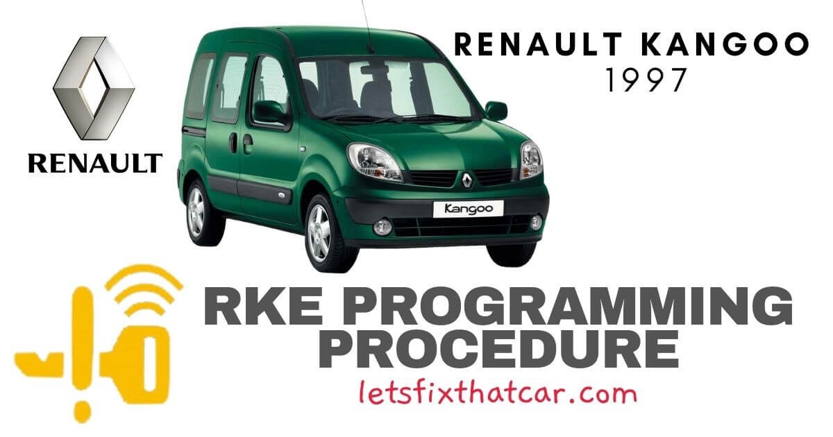 KeyFob RKE Programming Procedure-Renault Kangoo 1997