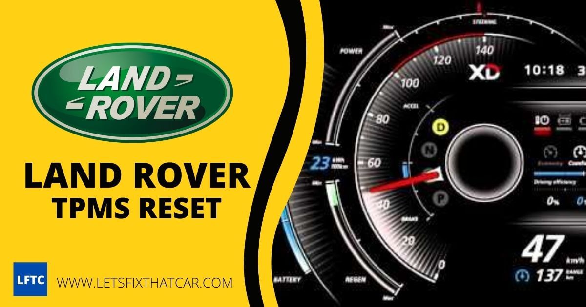 Land Rover TPMS Reset