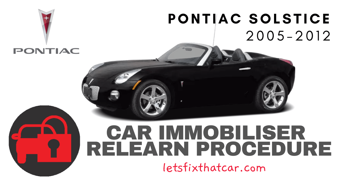Key Programming Pontiac Solstice 2005-2012