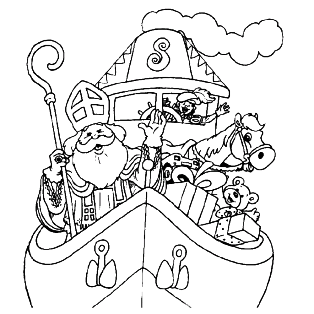 pic Sinterklaas Kleurplaat leuk voor kids