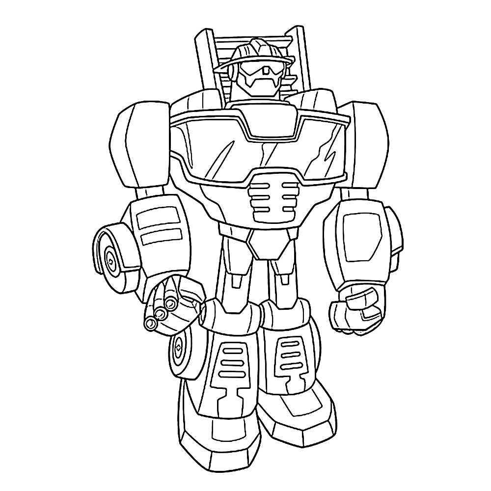 Leuk voor kids Transformers Rescue Bots kleurplaat