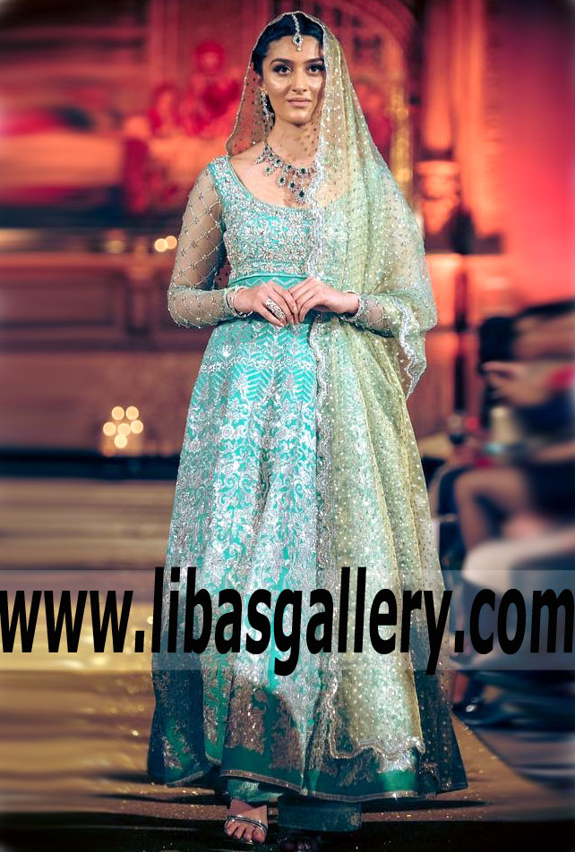 Fabulous Designer Gown Bridal Anarkali Dress For Engagement And Formal Events Nomi Ansari Bridal Dresses Woking London Uk Engagement Dresses