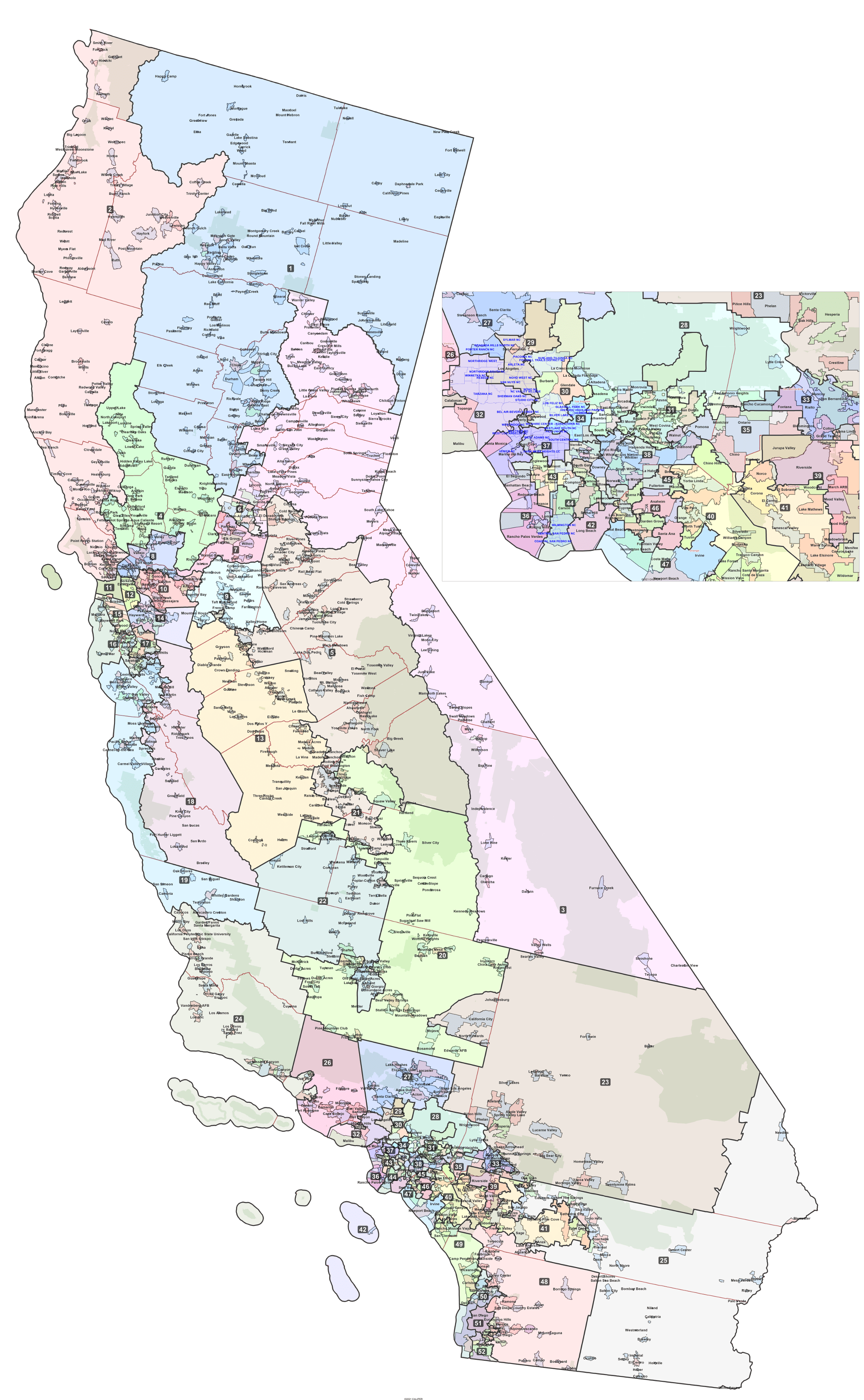 California Libertarian Partisan Campaign Network CD Map 
