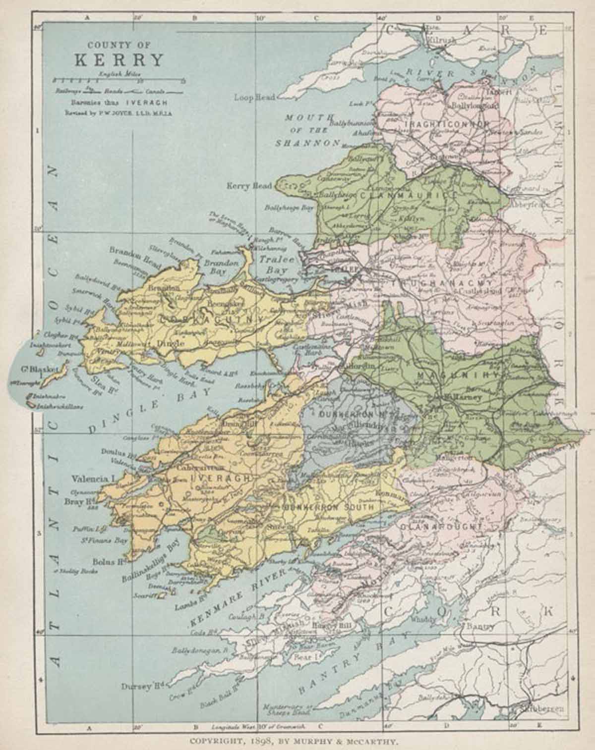 Map Of Kerry Ireland Kerry Map 600 