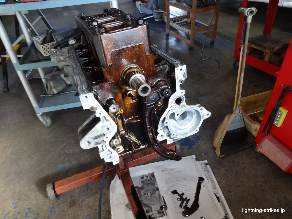 K12マーチ12SR CR12DEエンジン、シリンダーブロック分解|Lightning Blog