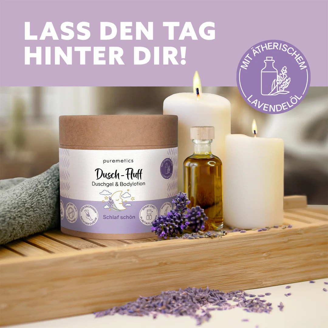 puremetics_Dusch-Fluff_Schlaf-schoen_Moodbild_1x1_mit-Headline.webp