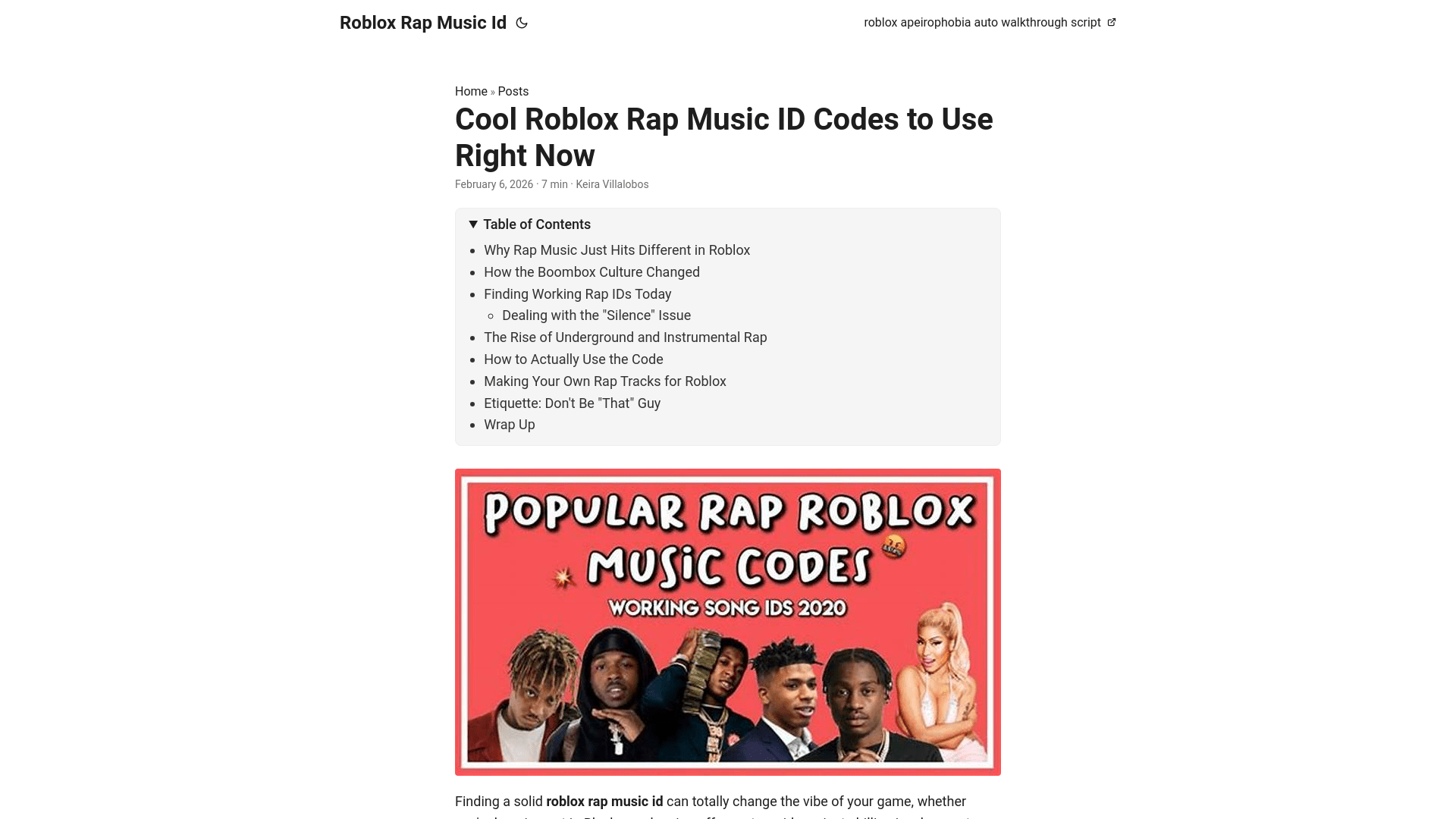 Link Check Results For Roblox Rap Music Id Pages Dev 077ea5af 6115 4e15 Ac70