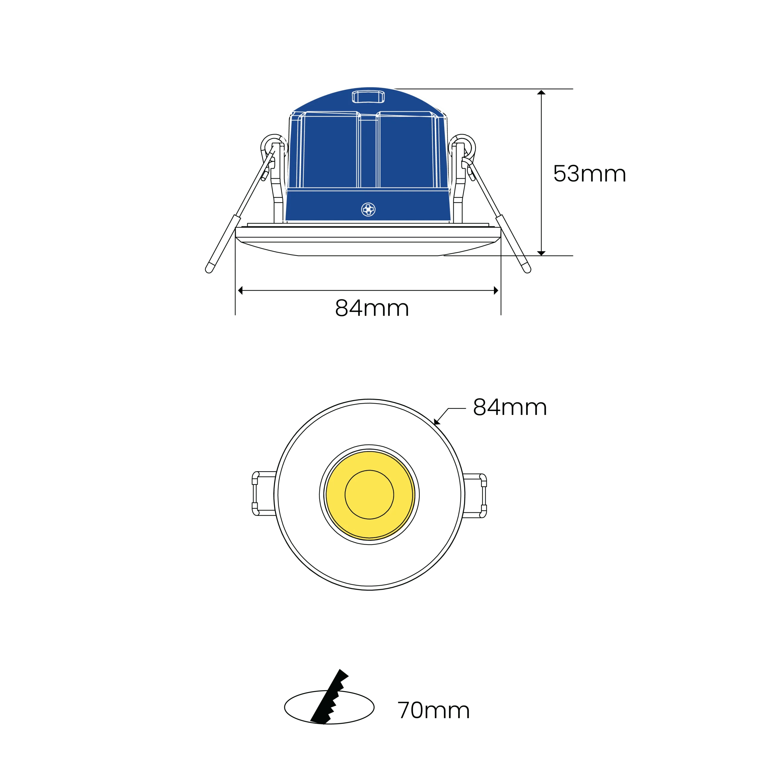 I-joist fire-tested spotlight - Core dimensions