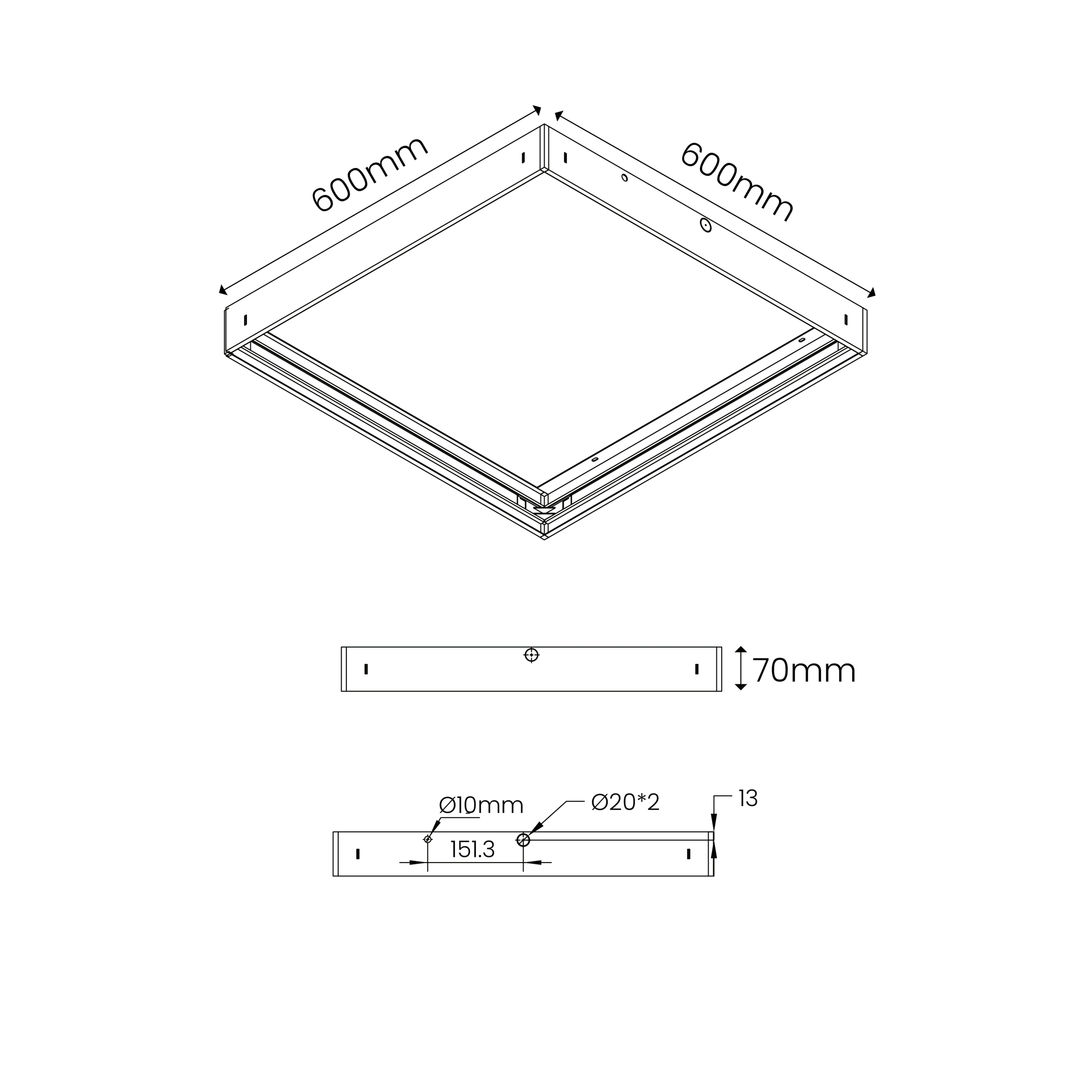 Panel light mount box - buy from Link Components