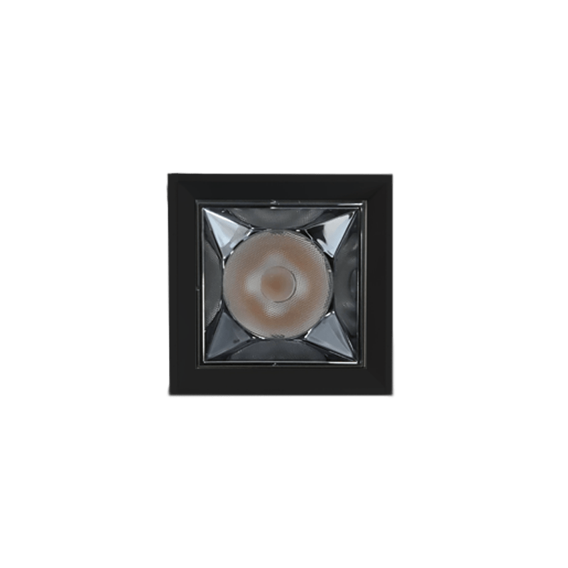 Square Surface Spotlight - E-Pro single in black from Ricoman front