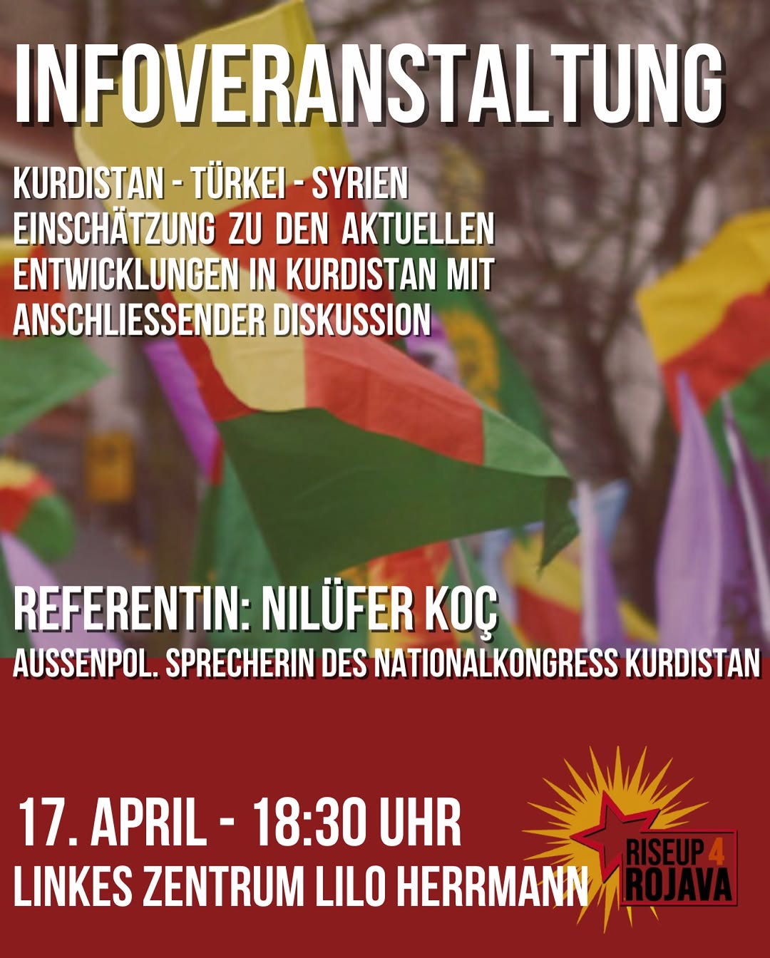17. April –  Infoveranstaltung: Kurdistan-Türkei-Syrien