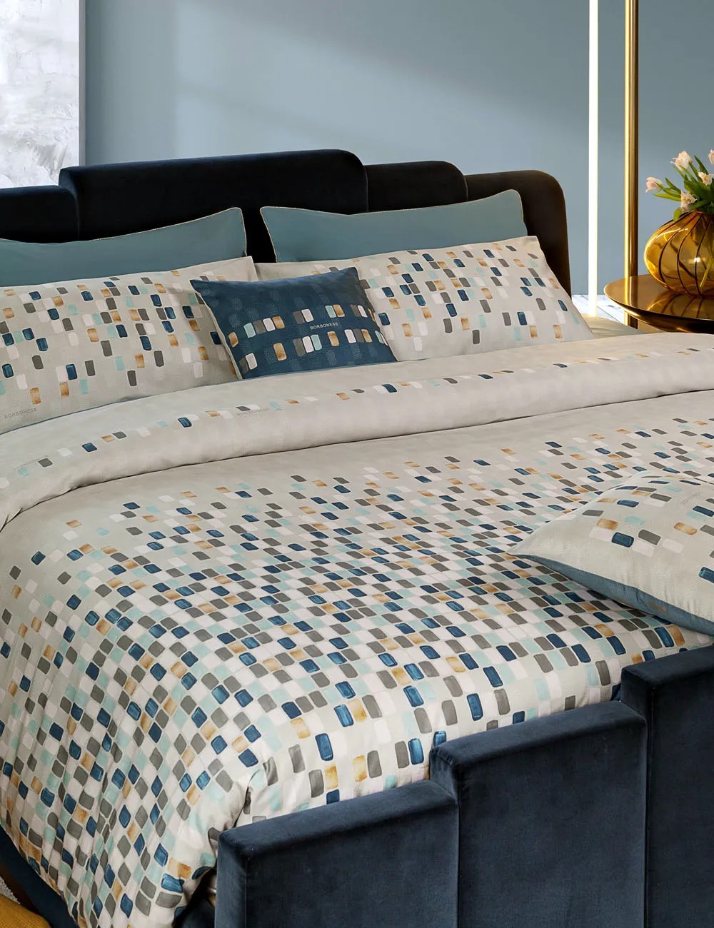 Borbonese Completo Lenzuola Matrimoniale Modello Copriletto In