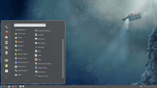 Cinnamon 1.3.1 Fedora 16
