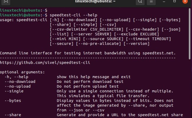 How To Test Internet Speed From Terminal In Ubuntu Linux
