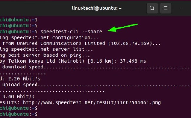How To Test Internet Speed From Terminal In Ubuntu Linux