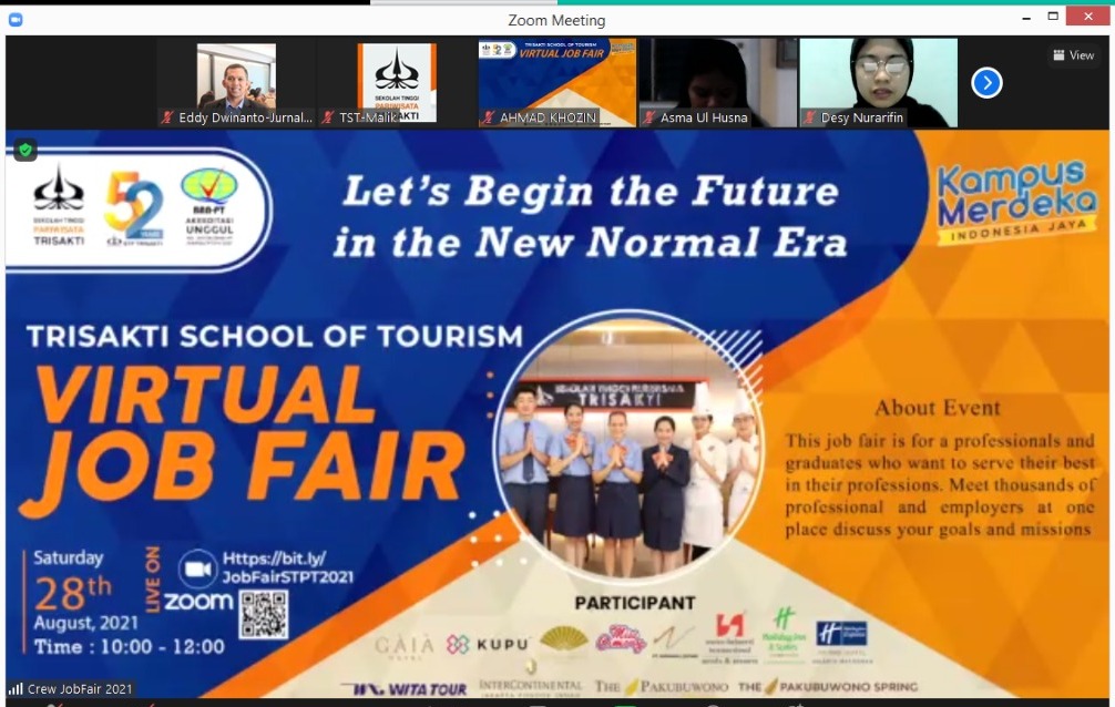 STP Trisakti Sukses Terobos Kebuntuan Job Fair Secara Virtual