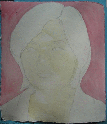 Sarah portrait process animation