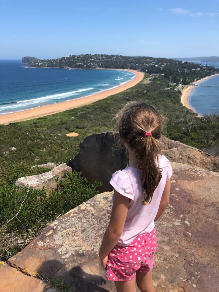 Little girl in Sydney looking at view